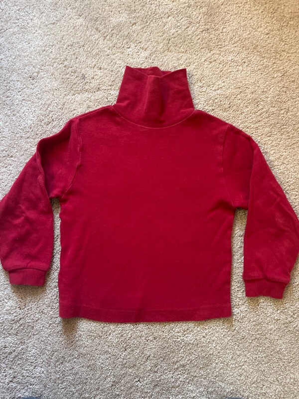 JUST JENNY ~ Little Girl Turtleneck Top ~ Size 4 ~ Red ~ Winter