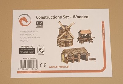 E-Raptor - Constructions Set Wooden - MDF Fertiggelände Tabletop Terrain