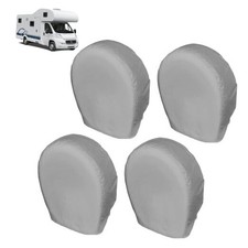 RV Tire Covers Set of 4, Heavy Duty UV Resistant Trailer Wheel Covers for