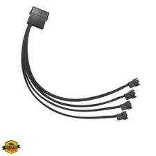 Molex to 4 Pin Fan Adapter for 3 Pin 4 Pin PC Case 12V Cooling Fans Molex to ...