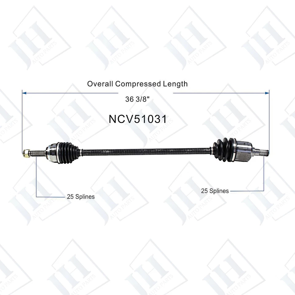 Eje CV conductor delantero izquierdo original para Plymouth Colt Summit Mirage 1987-92 tracción delantera Foto 2 de 4