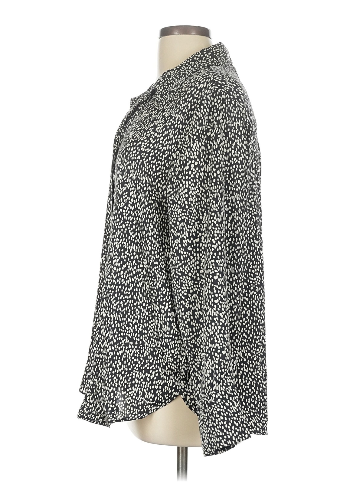 H&M Women Black Long Sleeve Blouse L thumbnail 4