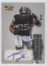 2022 Wild Card MATTE Silver - Green Foil 33/50 Tyler Allgeier Rookie Auto RC 0lm. rookie card picture