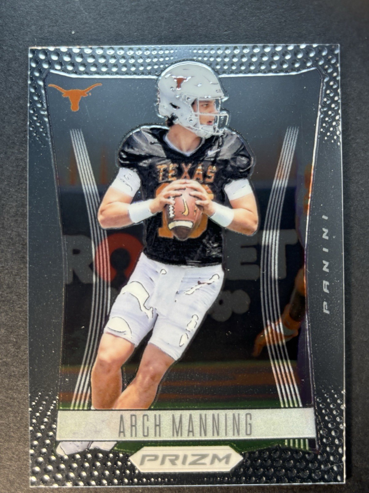 Arch Manning RC 2023 Panini Prizm Throwback Rookie Card #PTAM  Texas Longhorns