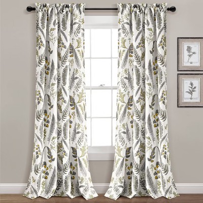 Set of 2 (84''x52'') Devonia Allover Light Filtering Window Curtain