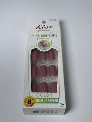 Kiss Press-On Nails Manicure No Glue Needed Shade: Lean On Me Medium Length NIB