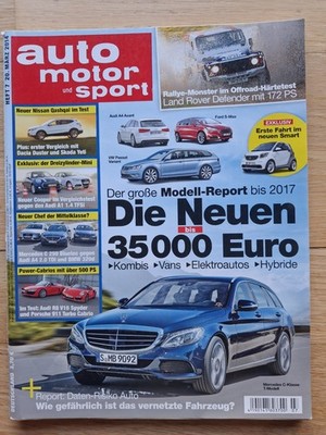 Auto Motor und Sport, 7/ 2014, u.a. Mercedes C, A4, BMW 3, Audi R8, Porsche 911