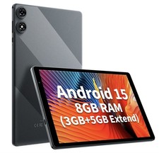 10.1 Zoll Android 15 Tablet 32GB WiFi IPS Quad Core 6000mAh Grau