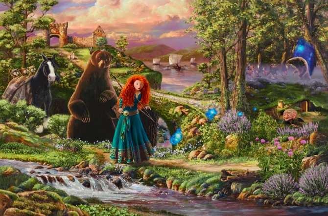 Thomas Kinkade Disney Brave 27x18 SN Paper Art Print