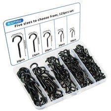 125 Pieces of Screw Cup Hook Set 5 Sizes Ceiling Small Hooks Wardrobe Decorat...