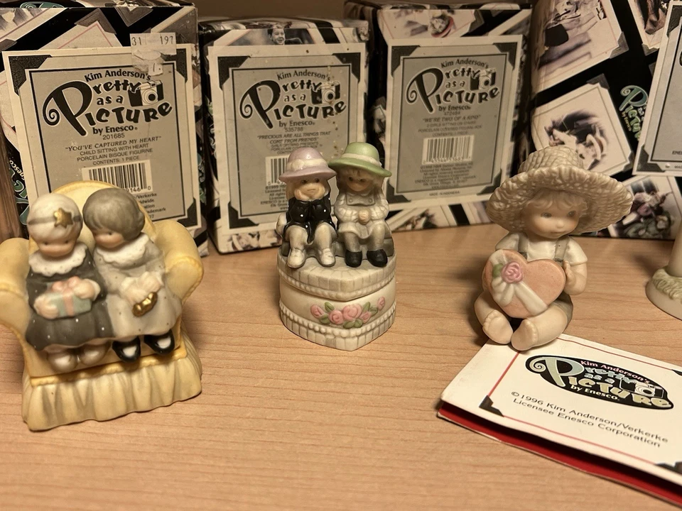 Kim Anderson “Pretty As A Picture” Collection 1996. Enesco Lot Of 5 - Image 3 of 4