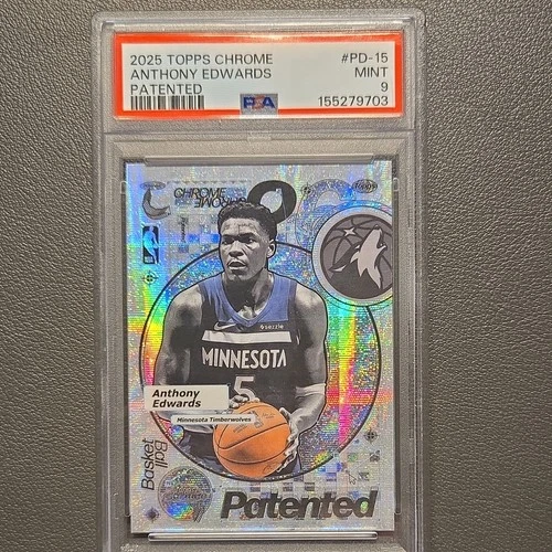 2025 Topps Chrome Anthony Edwards Base (PSA 9)