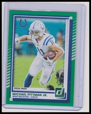 2025 Donruss #185 Michael Pittman Jr. Press Proofs Green