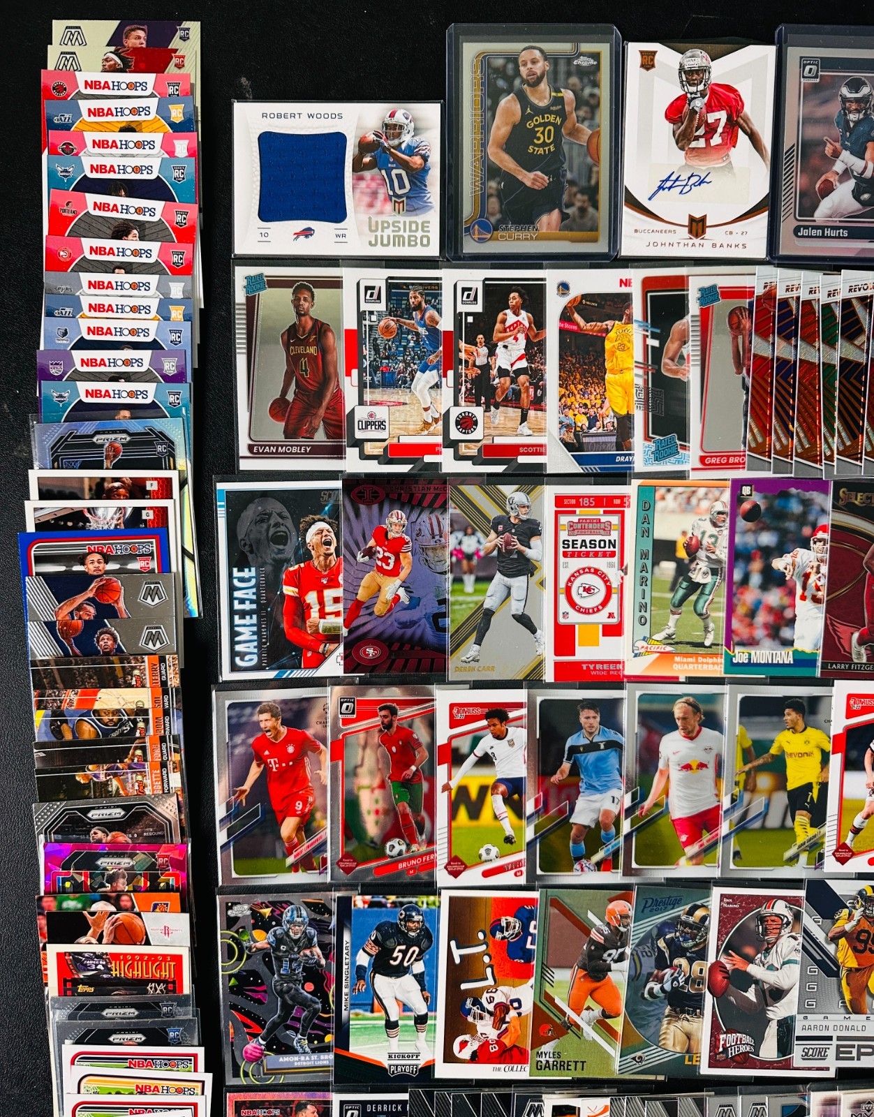 HUGE Sports CARD LOT! Jersey AUTO RC PRIZM Luka Doncic, Stephen Curry, Mahomes! view 2
