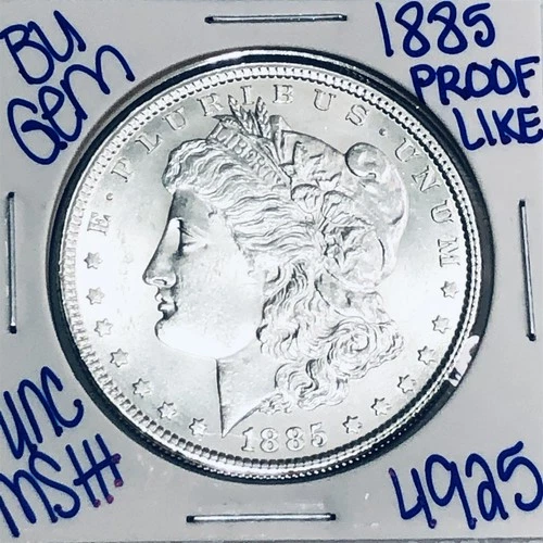 1885 BU UNCIRCULATED MORGAN SILVER DOLLAR AUTHENTIC U.S. MINT FREE SHIPPING 4925