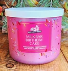 NEW??MILK BAR ??BIRTHDAY CAKE~3 WICK CANDLE Bath & Body Works~SHIPS FREE!