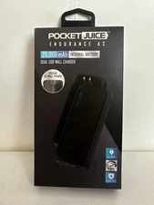Pocket Juice Endurance AC Built-In Wall Plug 20,000mAh Portable Charger -Black🔥