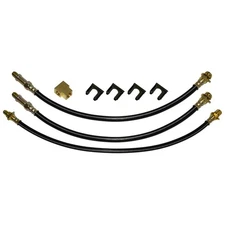 Rubber Brake Hose Kit 4 Piston Disc Brakes 1967-68 Chevrolet Impala Caprice 3pc
