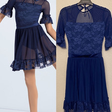 Weissman dance costume lyrical navy blue Every Breath You Take 12504 child LC/MC