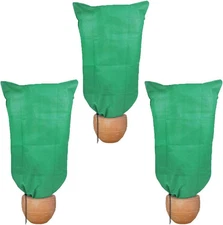 3 pcs Green Frost Plant Cover 70"x47" Freeze Protection Bag for Shrub Fruit Tree
