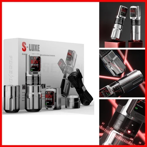 Vidattx POSEIDON Pro Tattoo Gun Kit 7 Strokes Length 2pcs 2300mAh Batteries - product listing photo