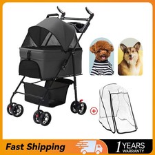 Pet Stroller Dog Cat Puppy Pram Pushchair Travel Cart Jogging Buggy Carrier NEW