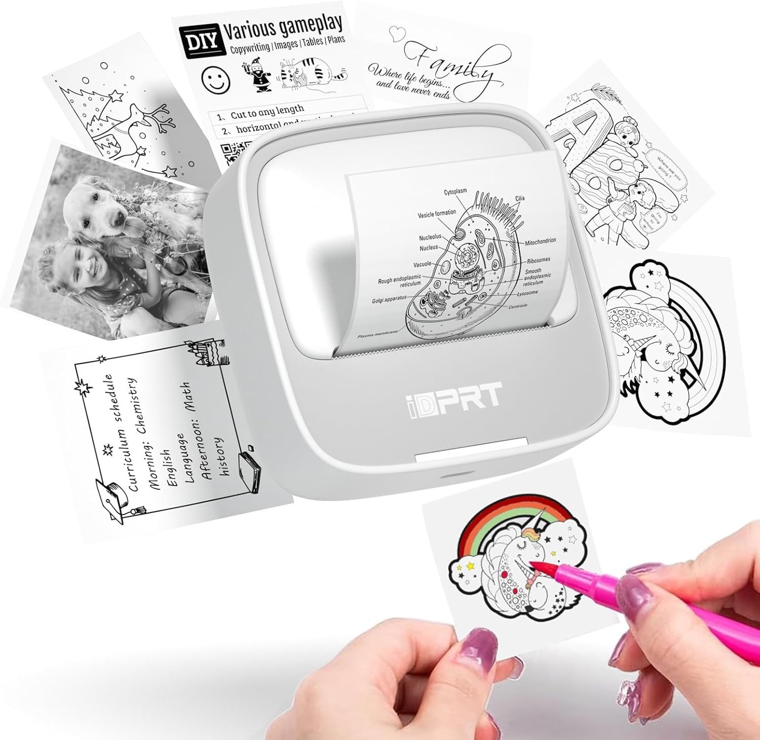 Portable Sticker Maker Machine with 1 Roll Paper - Mini Efficient Printer