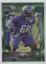 2015 Topps Chrome Rookies Green Refractor TJ Clemmings #163 5ta