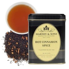 Harney  Sons Hot Cinnamon Spice, Loose Leaf Black tea, 30-40 Cups, 4 Ounce tin