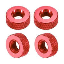 4Pcs M6x12mmx5mm Knurled Thumb Nuts, Wine Red