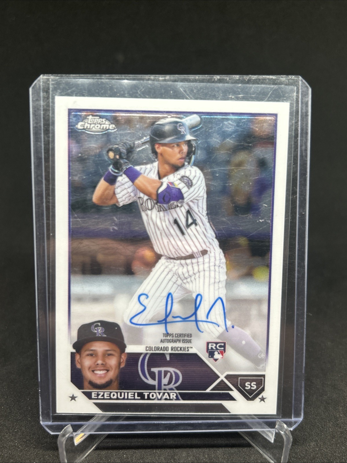 2023 Topps Chrome Ezequiel Tovar RC Rookie Auto Rockies