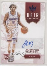 2020-21 Panini Court Kings Heir Apparent Sapphire 11/25 Jahmi'us Ramsey Auto 7m3