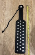 Wall Hanging. Leather Spanking Paddle. Custom made display piece.