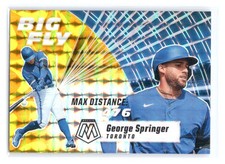 2021 Panini Mosaic #BF6 George Springer Big Fly Reactive Yellow #/99