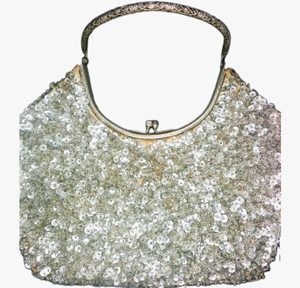 Gary Gail Silver Sequin Evening Handbag  for Women (Inside In Bad Condition Pic)