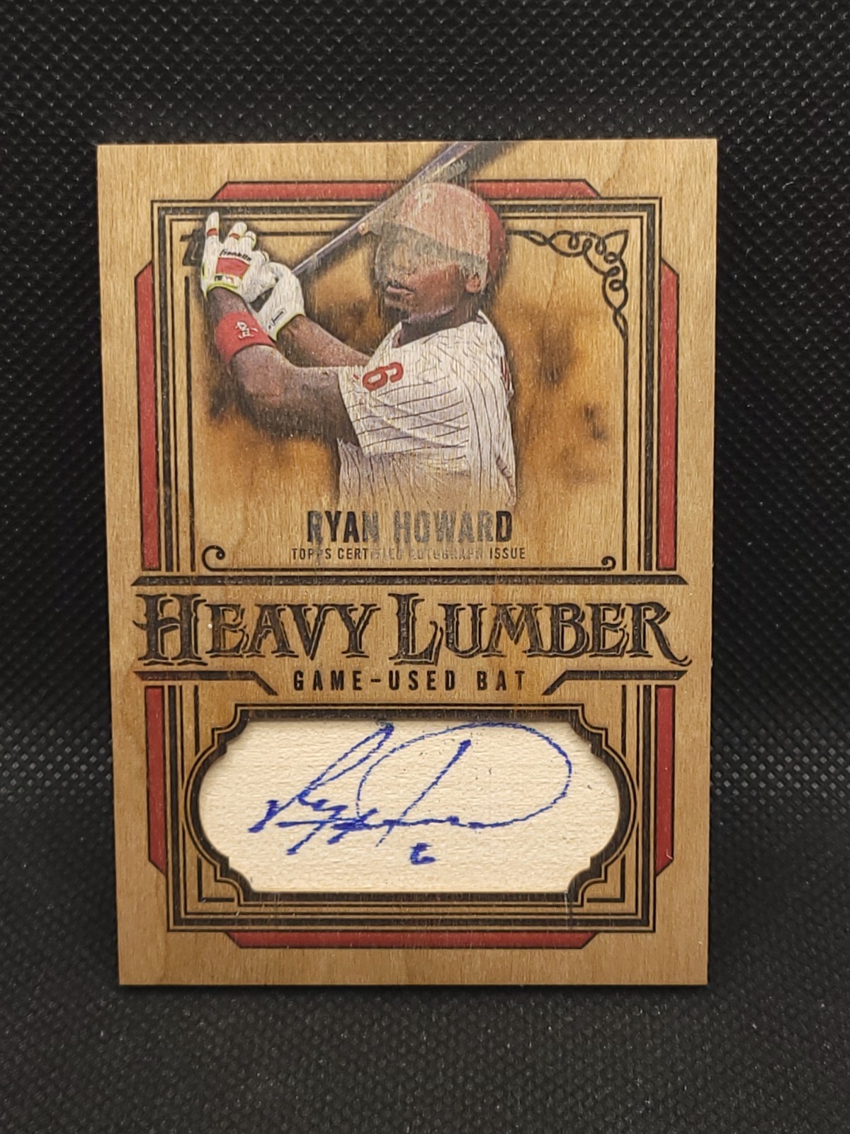 2025 Topps Heavy Lumber Game Used Bat Auto SSP Ryan Howard #HLAR2-RH Phillies