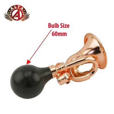 ALTA 7-1/4'' Bugle Air Horn Copper Bicycle Bike Squeeze Horn Cruiser Lowrider.