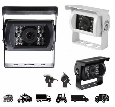 Telecamera Retromarcia Con 18 LED Infrarossi Per Auto E Camper – Visione Notturna A Colori, Staffa Regolabile, Resistente Alle Intemperie – Colore Bianco