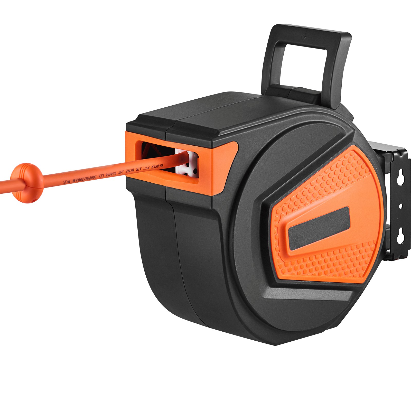 Uimoso Retractable Air Hose Reel 3/8 IN x 50 FT Hybrid Enclosed Air Hose 300 PSI