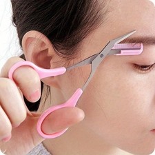 Stainless Steel Eyebrow Scissors with Comb - Precision Brows Grooming Tool
