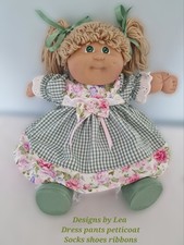 CABBAGE PATCH CLOTHES COMPLETE OUTFIT 6 ITEMS BEAUTIFUL BRODERIE ANGLAIS TRIM