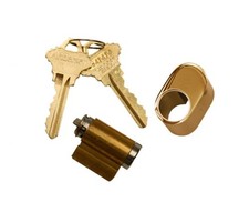 Andersen Keyed Cylinder Lock Hinged Frenchwood Exterior Door - Polished Brass