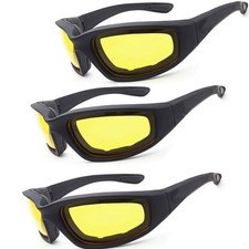 3x Day/Night Driving Motorcycle Riding Glasses Wind Resistant Cycling Sunglasses