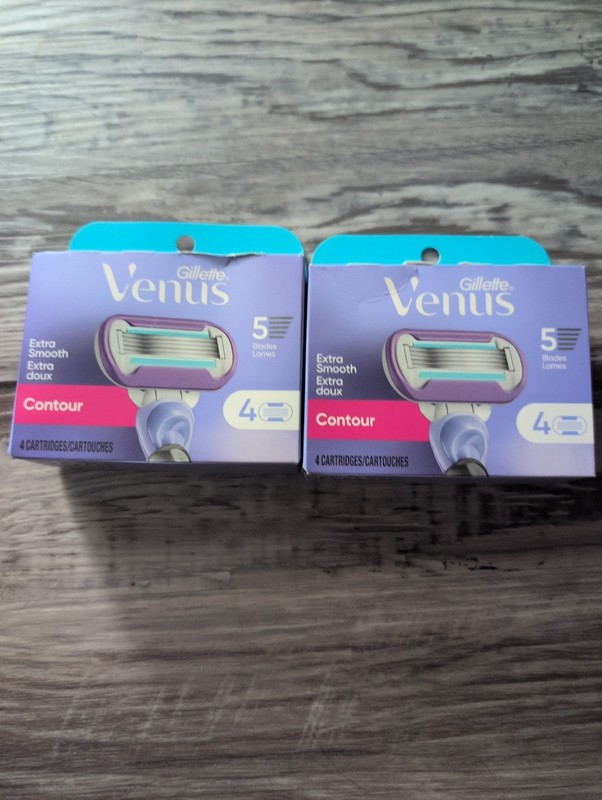 Gillette Venus Extra Smooth Contour Women's Razor Blade Refills 8 Total 