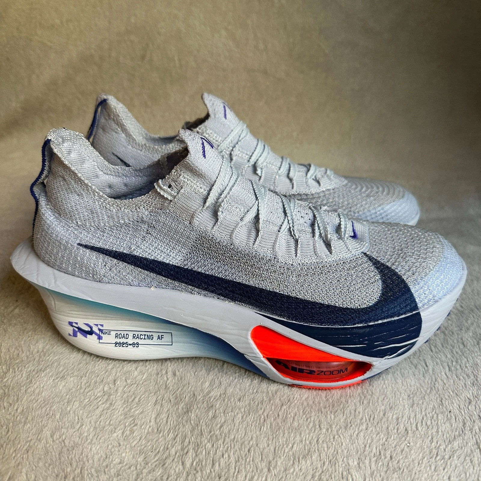 Nike Racing Air Zoom AlphaFly Next% 3 Grey/Blue Void Mist Running Shoes 9.5 / 11