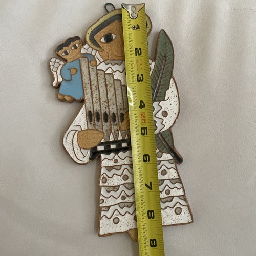 Vintage St. Andrews Ornament Keramik Pottery Saint Cäcilia Engel groß selten! - Bild 7 von 11