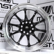 16 16x8 15 Offset 5x100114.3 Mst Mt11 Black 10 Spokes 2.75 Machine Lip Wheels