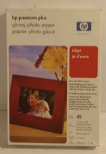 Hp Premium Plus Glossy Photo Paper Q5519A 4x6 inch 45 Sheets NEW, UNOPENED 