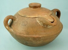 Antike osmanische Berbervase, Ölbehälter, arabische Terrakotta, Marokko 1800 XIX