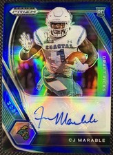 2021 Panini Prizm Draft Picks #DPA-CJM CJ Marable Blue Prizm Rookie Auto /149